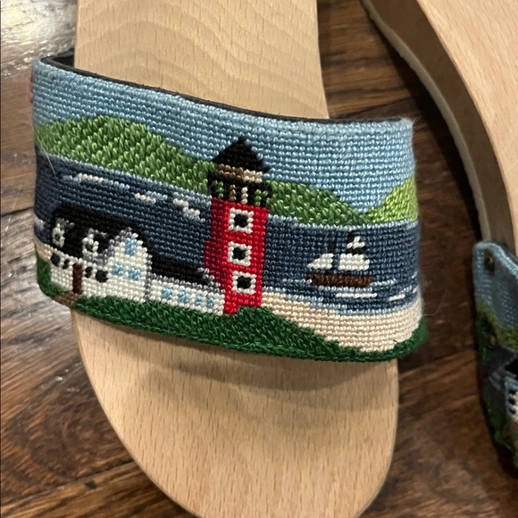 Dr Scholls made in Italy 9 Scenic Embroidered Slide Sandals - Picture 2 of 3